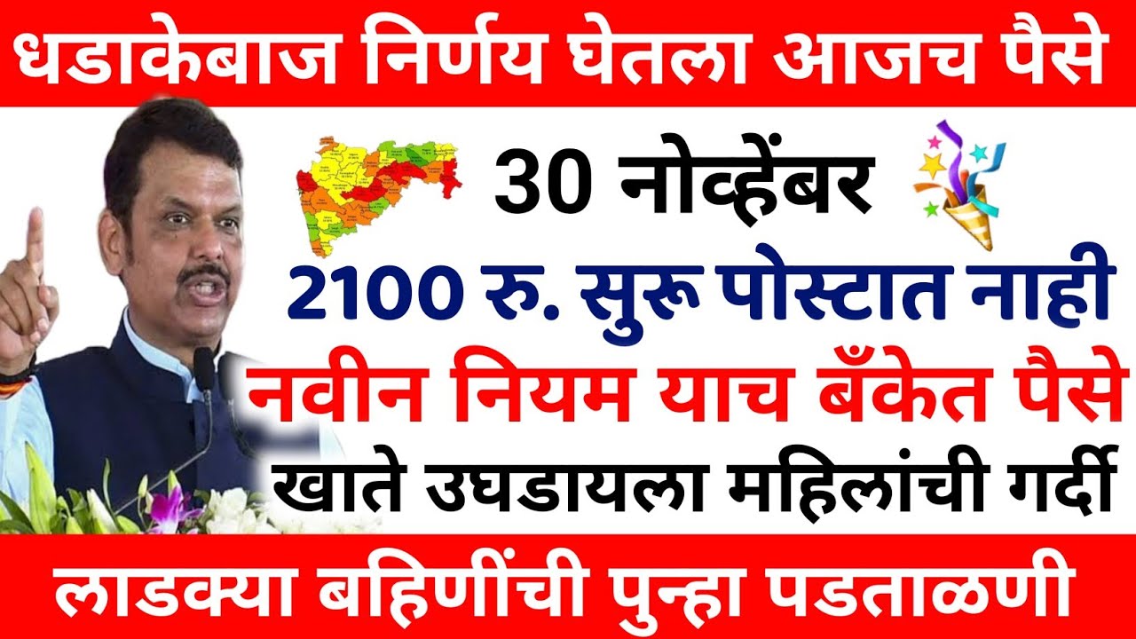 महिलांची पुन्हा पडताळणी सुरु.2100 या बँकेत येणार|Ladaki Bahin Yojana|ladaki Bahini Yojana New Update