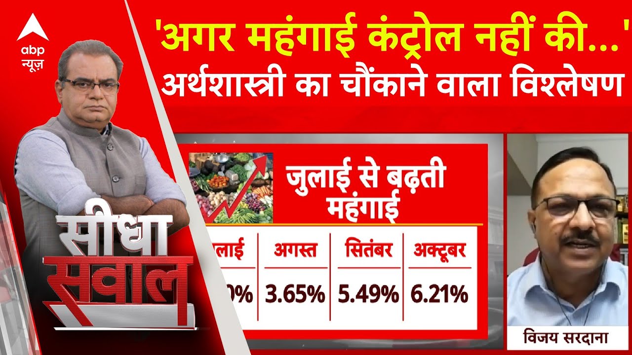 Sandeep Chaudhary: ‘अगर महंगाई कंट्रोल नहीं की…’, अर्थशास्त्री का चौंकाने वाला विश्लेषण | ABP News