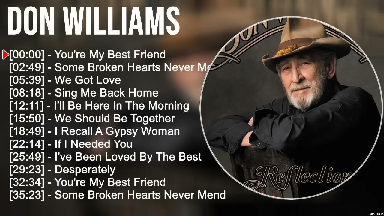 Don Williams Greatest Hits  80s 90s Country Music   Best Songs Of Don Williams