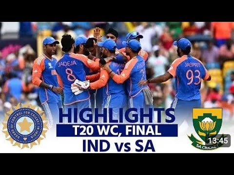 Indian Vs Sauth Africa India Vs South Africa Highlights India Vs South Africa T20 World Cup Final