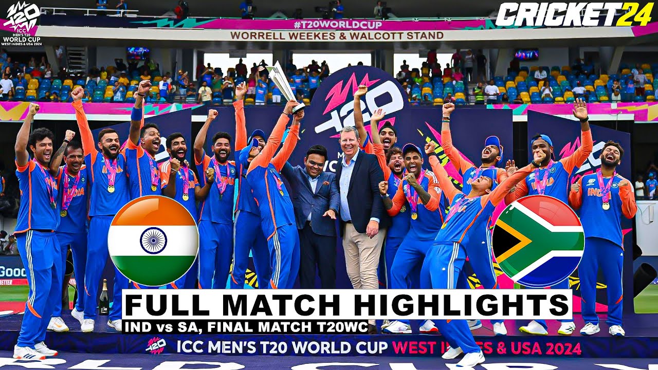 India Vs South Africa ICC T20 World Cup 2024 Final Match Highlights | IND Vs SA Highlights