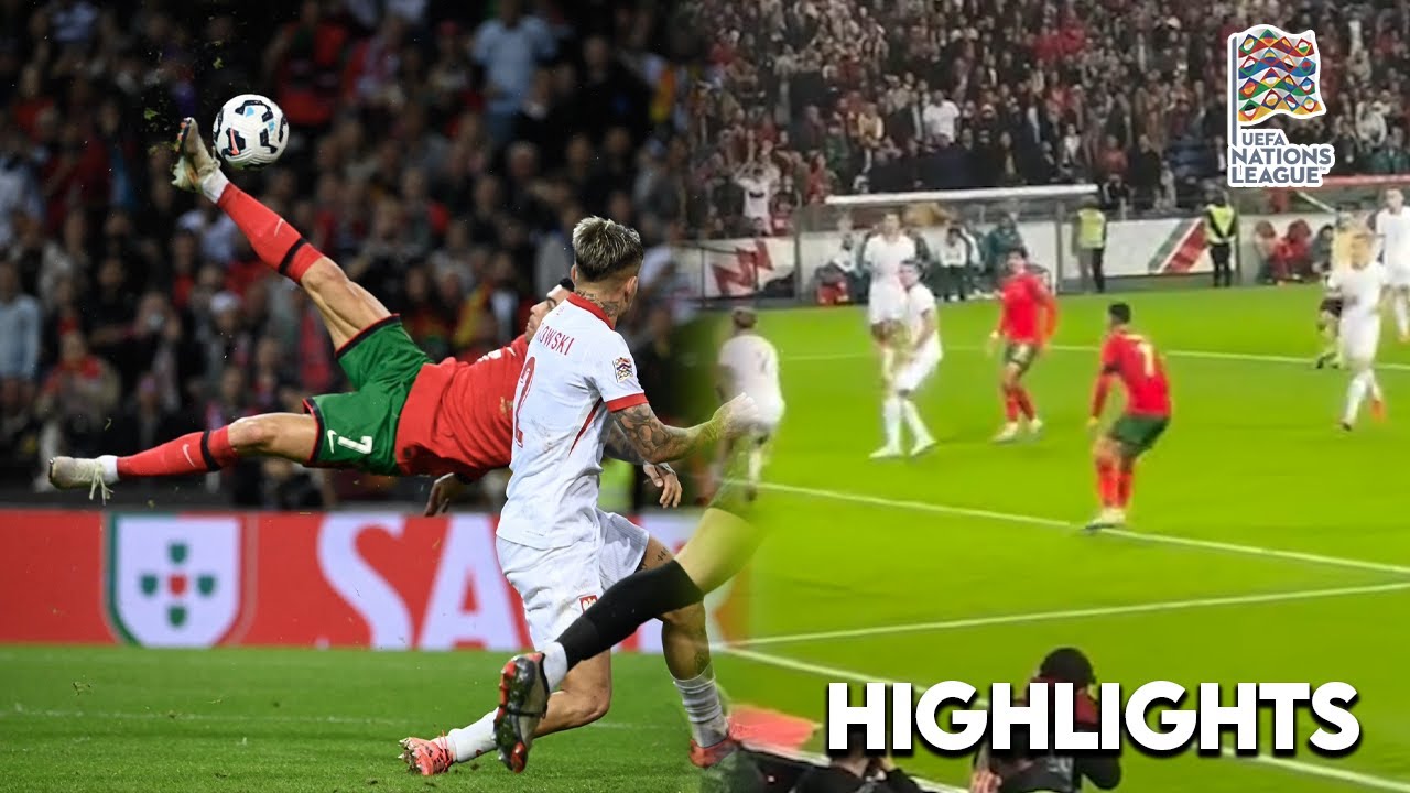 Cristiano Ronaldo Scores 910 Goal From Bicycle Kick Vs Poland | Nations League