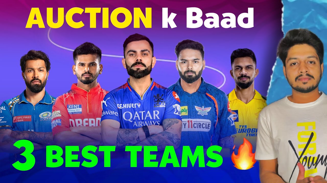 IPL 2025 – 3 Best Teams After IPL Auction | RCB , CSK ?? | Mega Auction News | MY Cricket Production