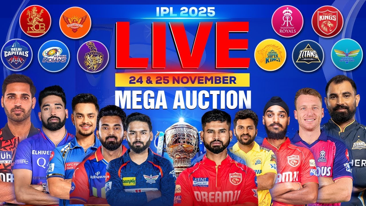 🔴 LIVE: Tata IPL Player Auction 2025 | IPL 2025 Auction Updates | IPL Mega Auction Live Day 2