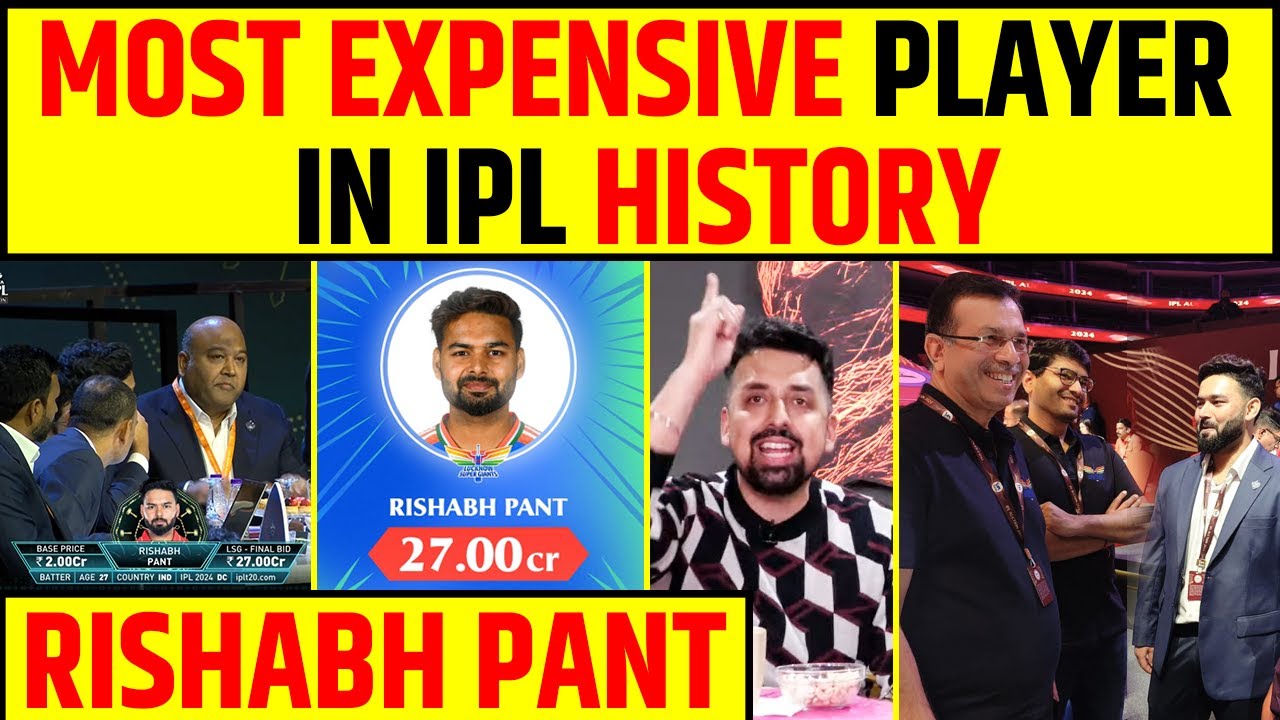 Rishabh Pant Is The Most Expensive Player In IPL History #rishabhpant #iplmegaauction2025