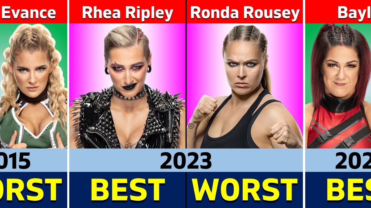 BEST Vs WORST FEMALE WWE WRESTLERS EVERY YEAR : 2000 – 2024