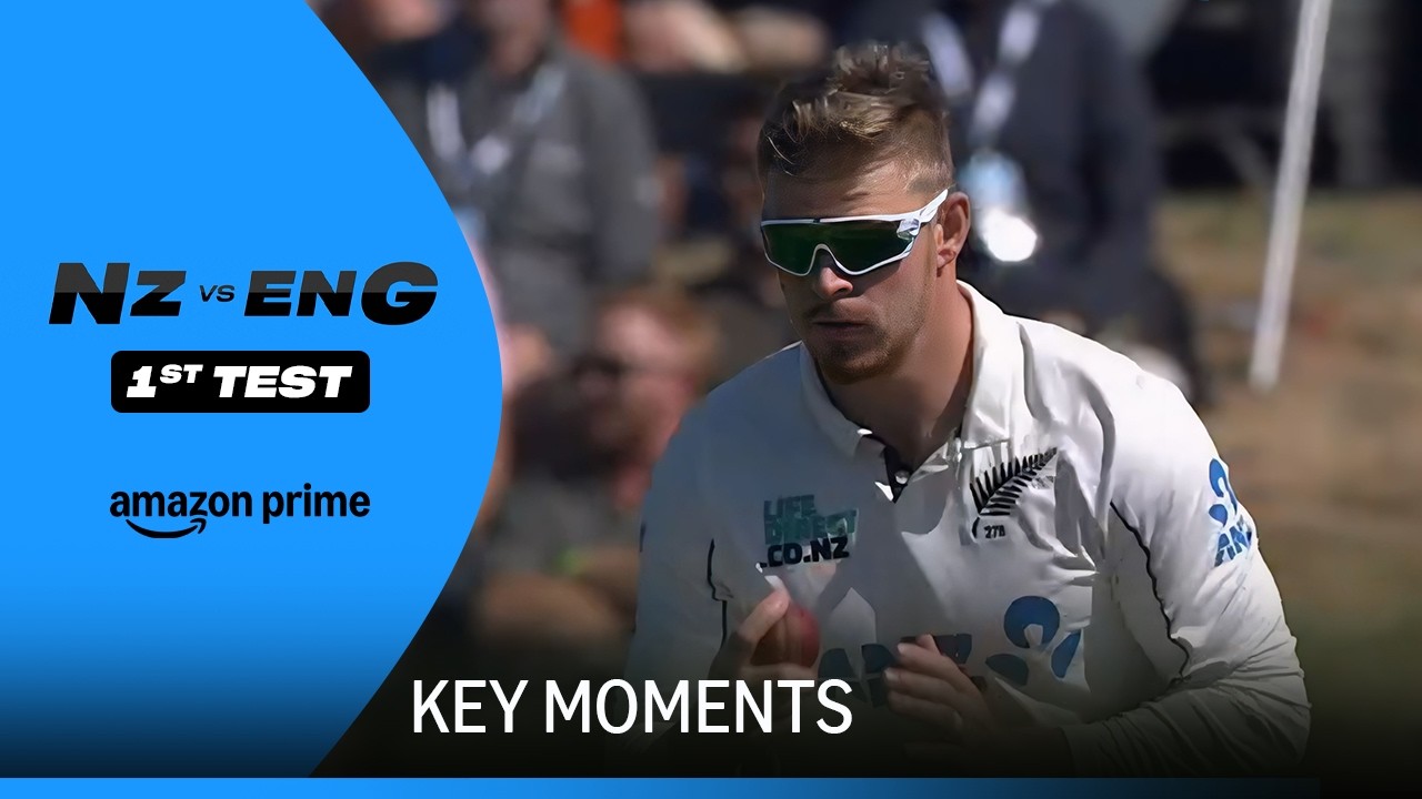 NZ Vs ENG 1st Test – Cricket Highlights | Day 2 | Prime Video India