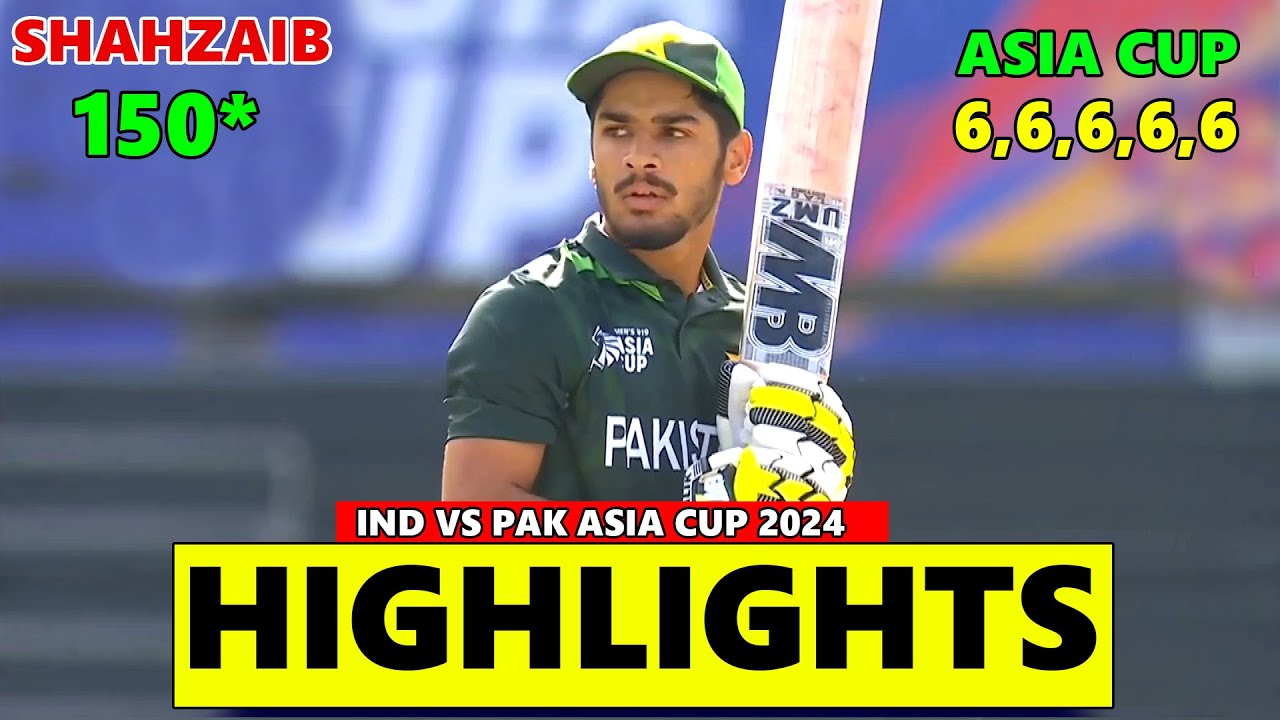 Pakistan Vs India U19 Asia Cup Match Highlights 2024 | Ind Vs Pak