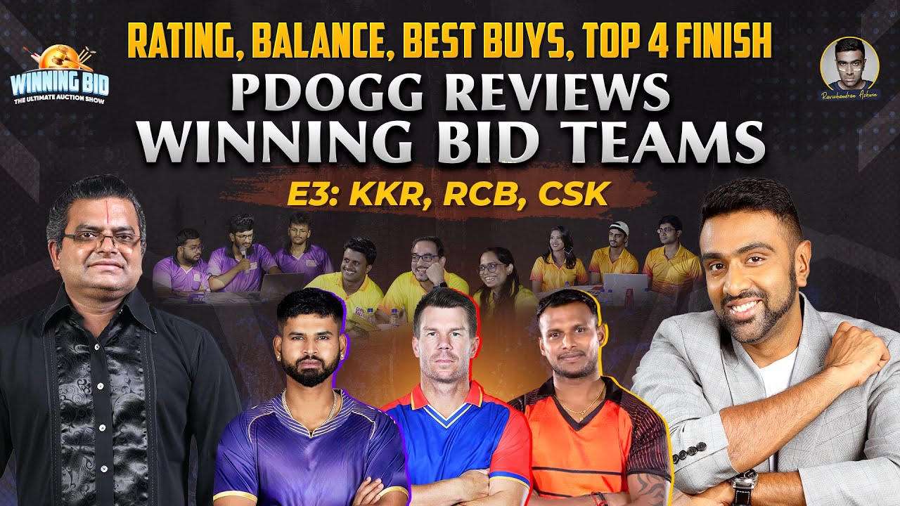 That’s All Folks! Fan Favorites CSK, RCB u0026 KKR Reviewed | Winning Bid Finale | R Ashwin