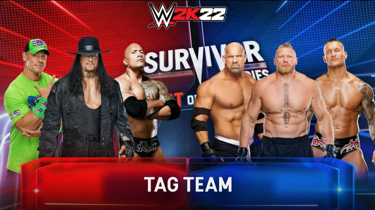 Undertaker + John Cena + The Rock Vs Brock Lesnar + Goldberg + Randy Orton 3v3 Tag Team | WWE 2K22