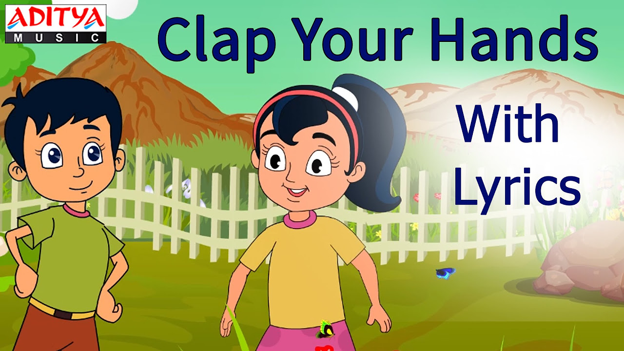 Clap Your Hands With Lyrics || Popular English Nursery Rhymes For Kids