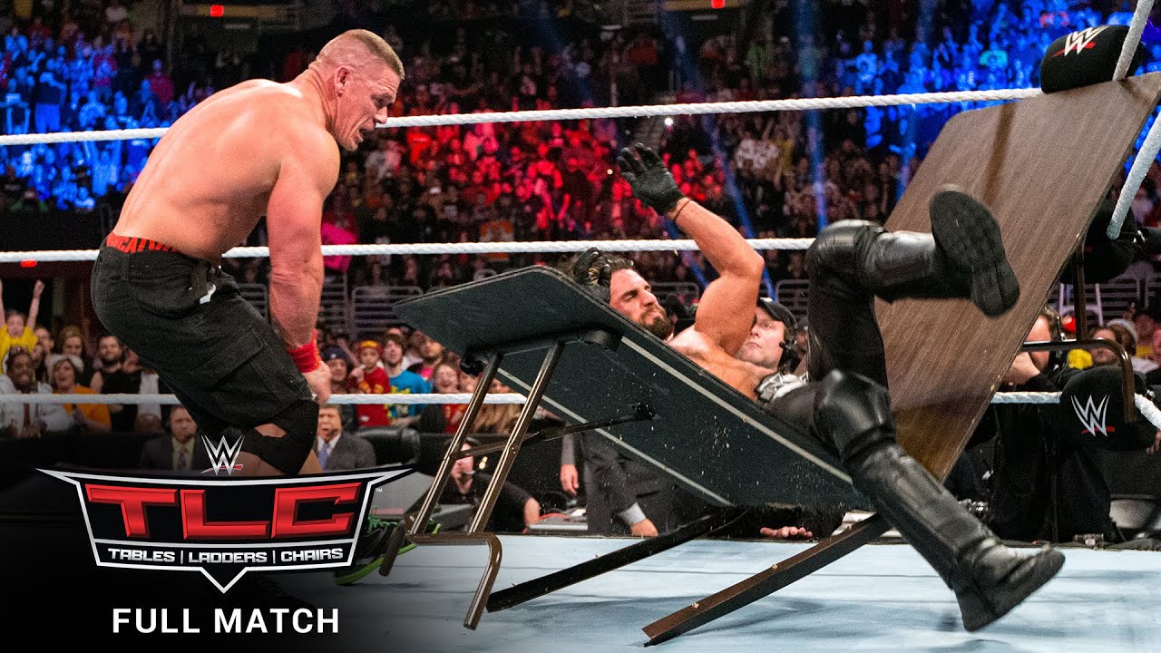 FULL MATCH – John Cena Vs. Seth Rollins – Tables Match: WWE TLC 2014