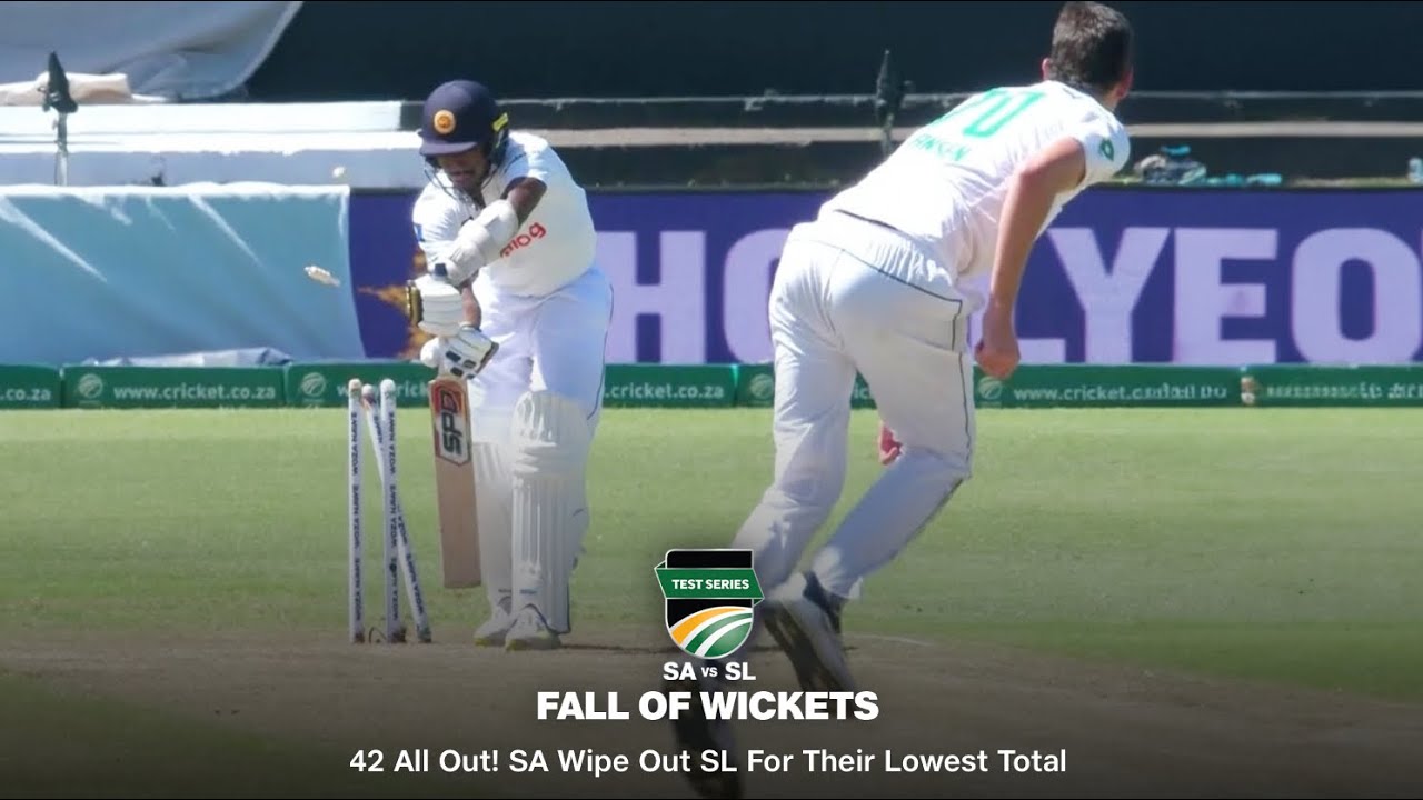 South Africa Wipe Out Sri Lanka For Lowest Total 42 All Out