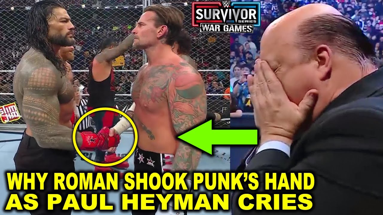 Why Roman Reigns Shook CM Punk’s Hand As Paul Heyman Cries At WWE Survivor Series War Games 2024