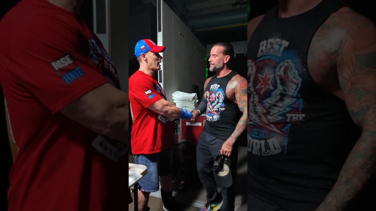 John Cena u0026 CM Punk Reunite Backstage At Money In The Bank