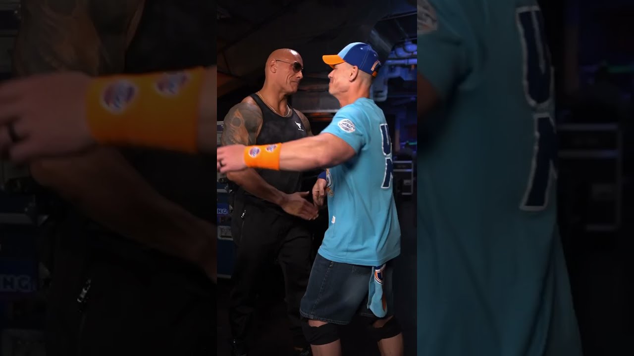 The Rock u0026 John Cena Reunite Backstage At SmackDown