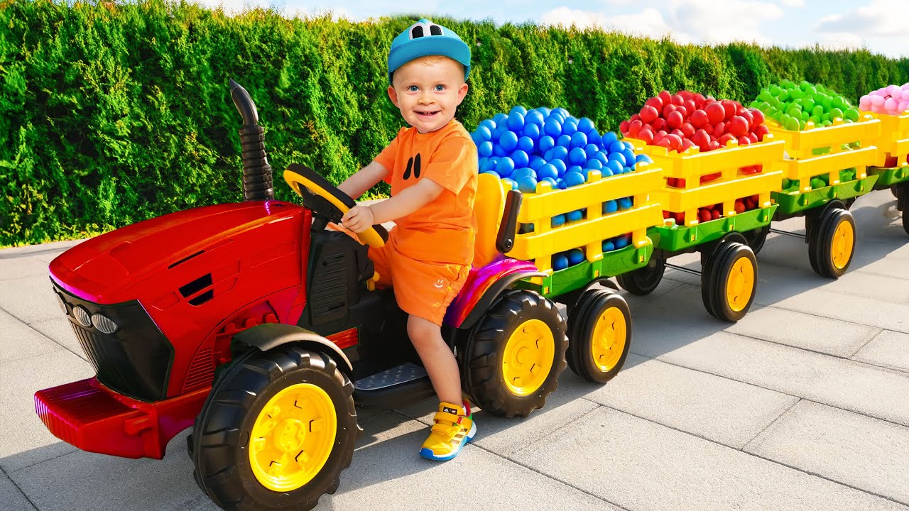 Oliver Rides A Tractor And Finds Lost Numbers