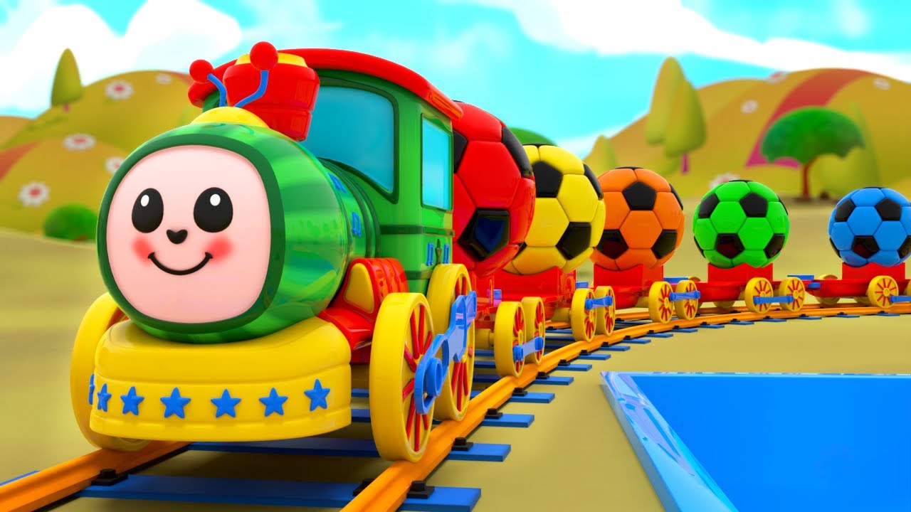 Cocomelon Color Train – Wheels On The Train – Baby Nursery Rhymes