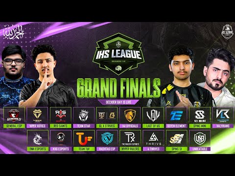 IHS LEAGUE S12 DECIDER DAY LIVE | PUBG MOBILE