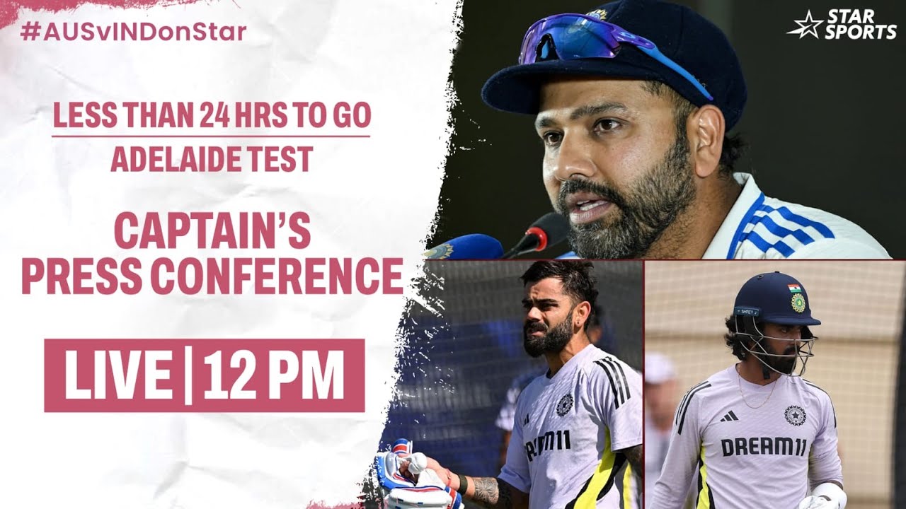 LIVE: #RohitSharma Addresses The Media, #TeamIndia’s Final Nets Before Pink Ball Test #AUSvINDOnStar