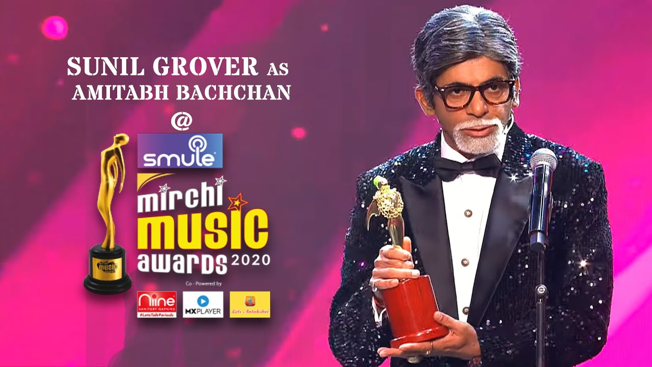 Sunil Grover’s Hilarious Mimicry Of  Amitabh Bachchan At Smule Mirchi Music Awards 2020