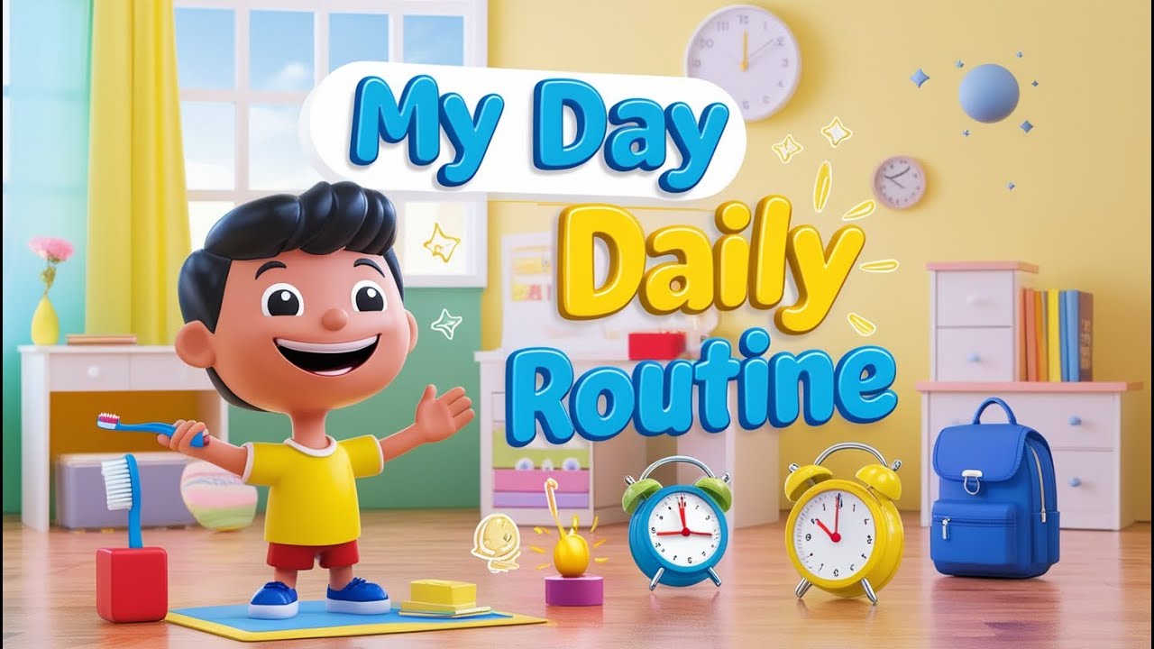 My Daily Routine – My Day – Learn English For Kids-Educational Videos-kids