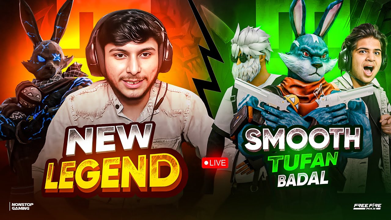 NEW LEGEND 💀 Vs  SMOOTH BADAL TUFAN NOTA ❤🔥  HARDEST  GUILD  TEST 🥵  #nonstopgaming -free Fire Live