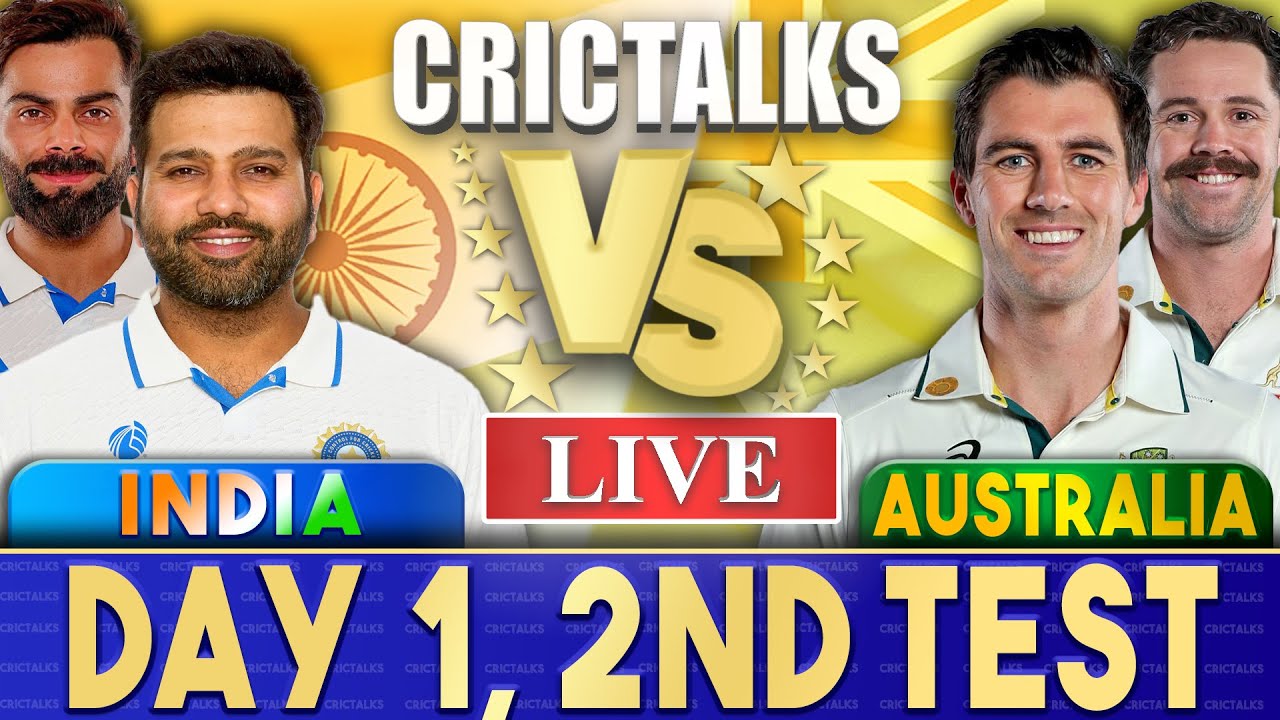 Live: IND Vs AUS, Day 1 – 2nd Test, Adelaide | Live Scores u0026 Commentary | India Vs Australia