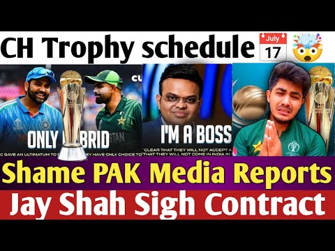 PAK Angry😭 On INDIA Big Slap To PAK Cricket ICC Chairman Jay Shah Official Confirmed HYBRID MODEL