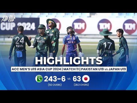 Pakistan U19 Vs Japan U19 | ACC Men’s U19 Asia Cup | Match 11