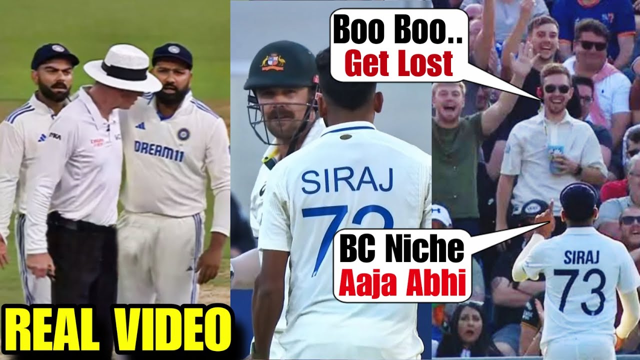 Virat Kohli And Rohit Sharma Complained To Umpire When Australian Crowd Booing Mohammed Siraj