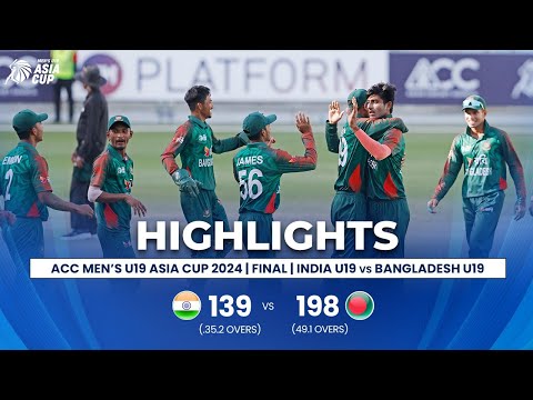 India U19 Vs Bangladesh U19 | ACC Men’s U19 Asia Cup | Finals