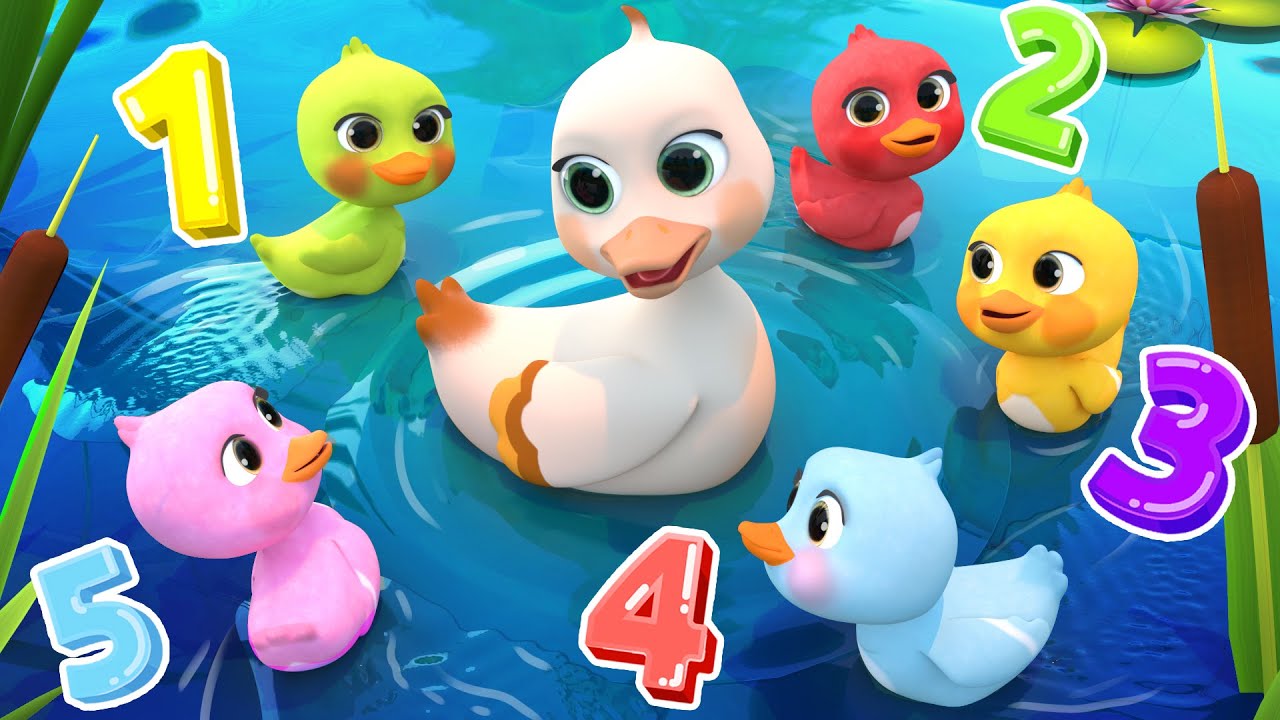 5 Little Ducks(Learn Colors Song) | Lalafun Nursery Rhymes u0026 Kids Songs