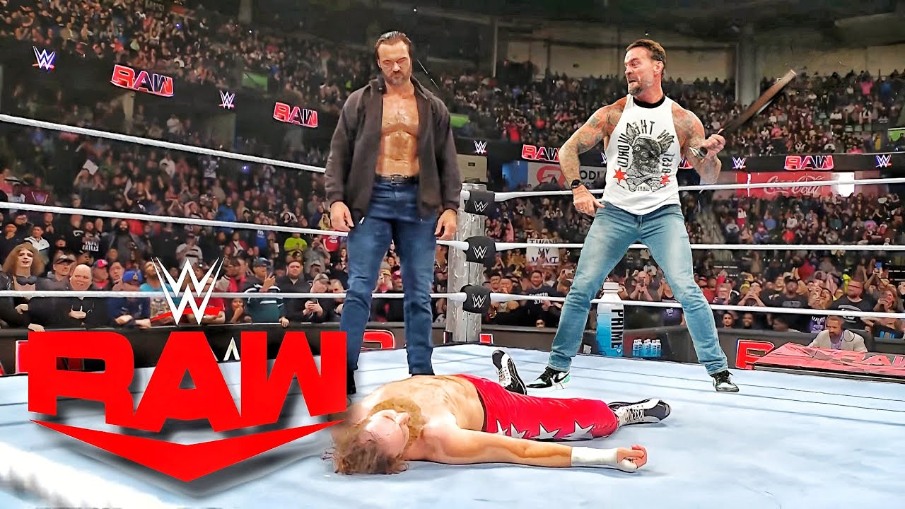 CM Punk, Sami Zayn u0026 Jey Uso Vs Seth Rollins, Drew McIntyre u0026 Bron Breakker WWE RAW – Full Match