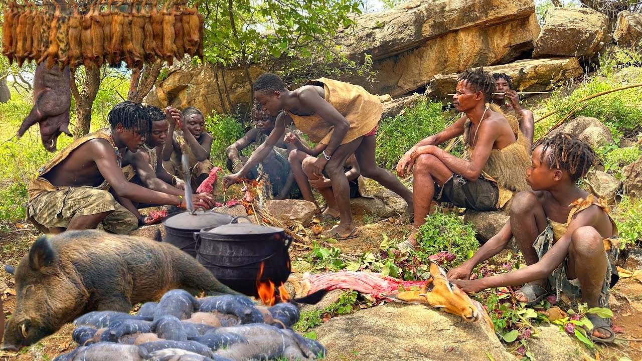 See How Hadzabe Successful Hunt And Cook Their Prey | Tradition