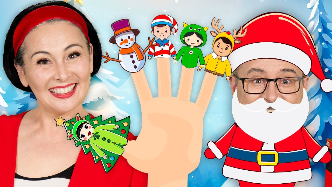 Christmas Finger Family Song | Santa, Rudolf, Grinch Kids Holiday Fun | Kids Songs u0026 Nursery Rhymes