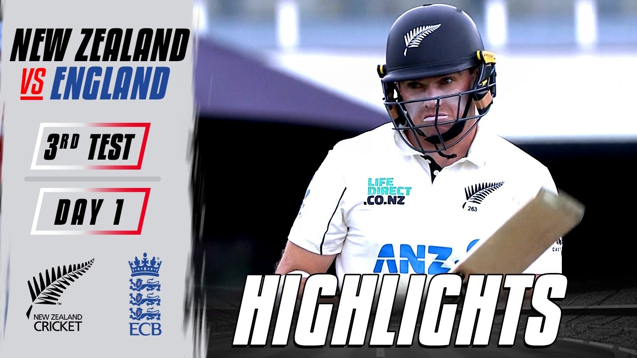 3rd Test Day 1 | Highlights | England Tour Of New Zealand | 14th December 2024