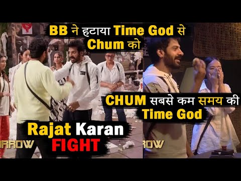 Bigg Boss 18 Today Episode Promo Rajat Karan Fight Sara Ne Feka Tissu Chum Time God #bb18