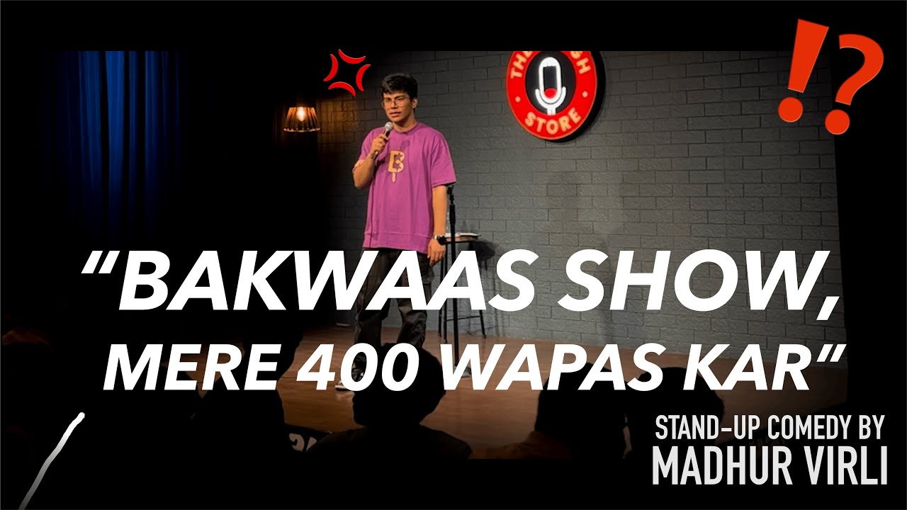 Heckler Emo Girl Shouts *BAKWAS SHOW* | Bakwas Stand Up Comedy By Madhur Virli