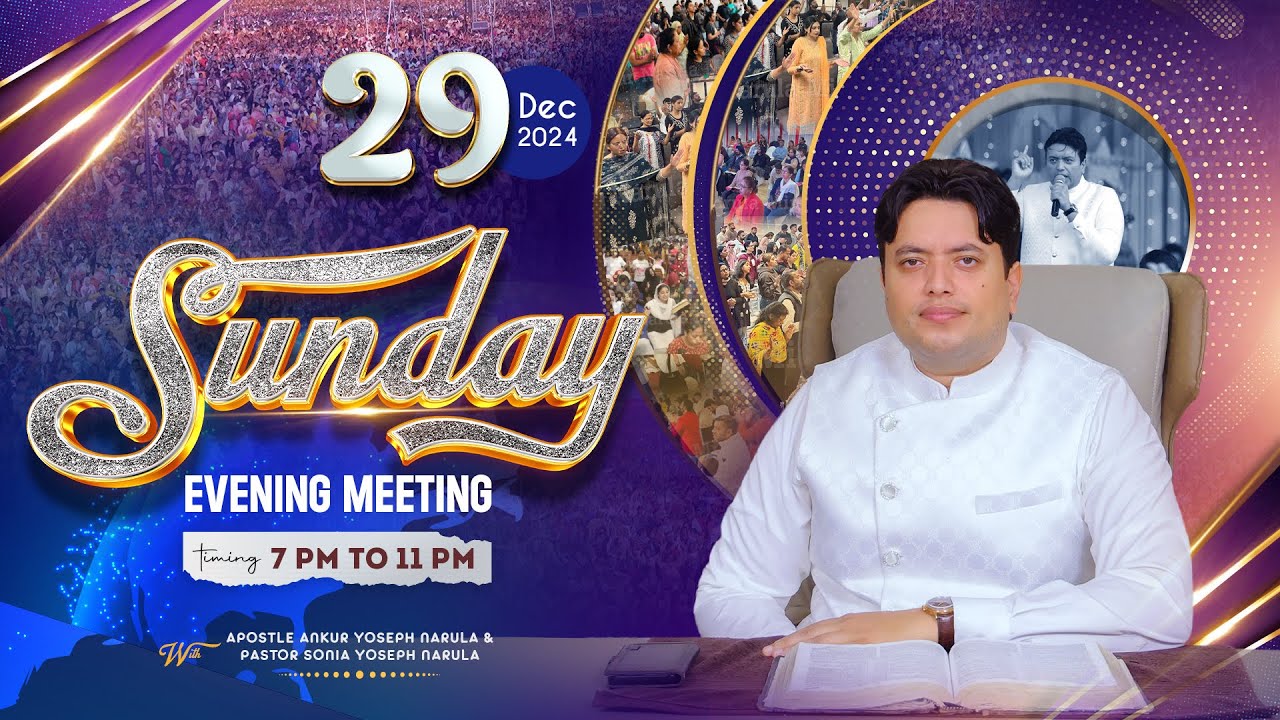 SUNDAY EVENING ONLINE MEETING 29-12-2024 | ANKUR NARULA MINISTRIES