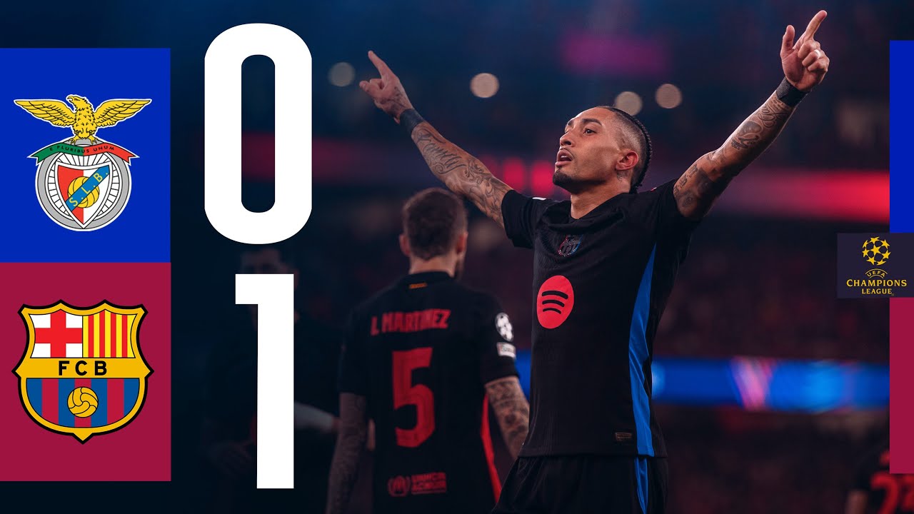 HIGHLIGHTS | SL BENFICA 0 Vs 1 FC BARCELONA | UEFA CHAMPIONS LEAGUE 24/25 ⚽ (WITH COMMENTARY)