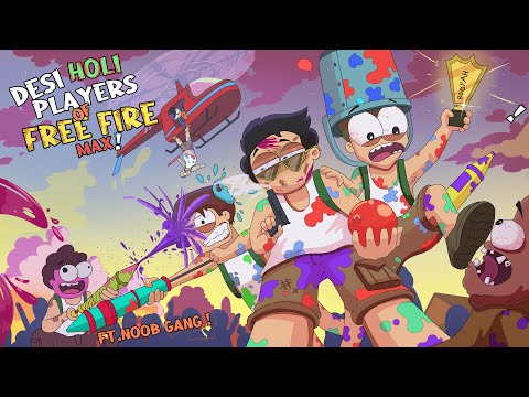 Desi Holi Players Of Free Fire MAX | Ft. @Hardtoonz22