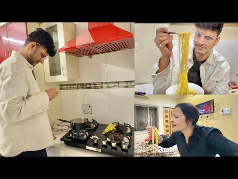 Nischay Ne Kiya Maggi Cooking And Eating Challenge