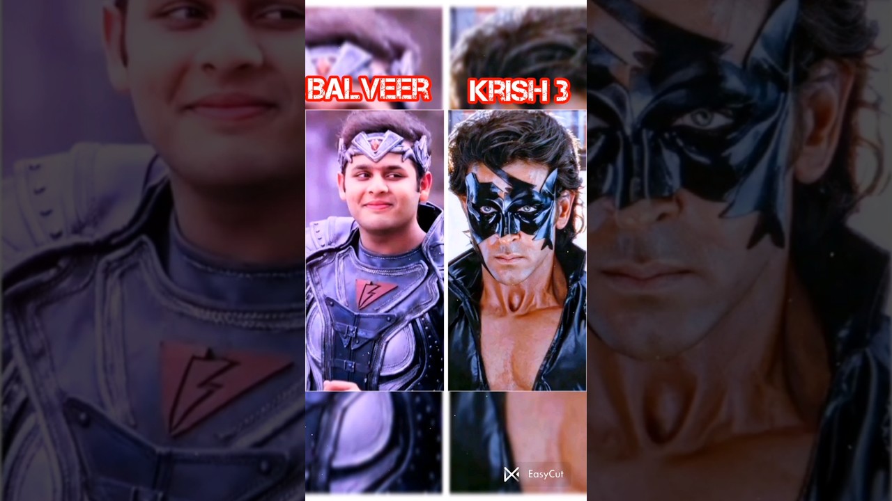 Balveer 🆚 Krish 3 #shorts #trending #youtubeshorts  #song #edit #balveer #movie