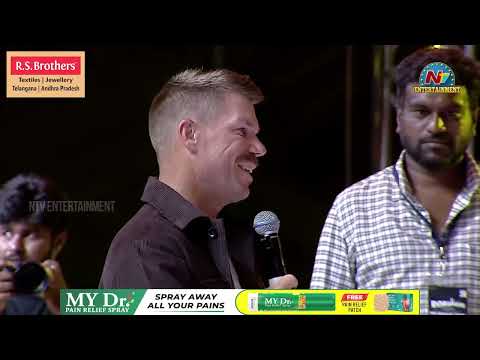 David Warner Speech At Robinhood Pre Release Event | Nithiin | NTV ENT
