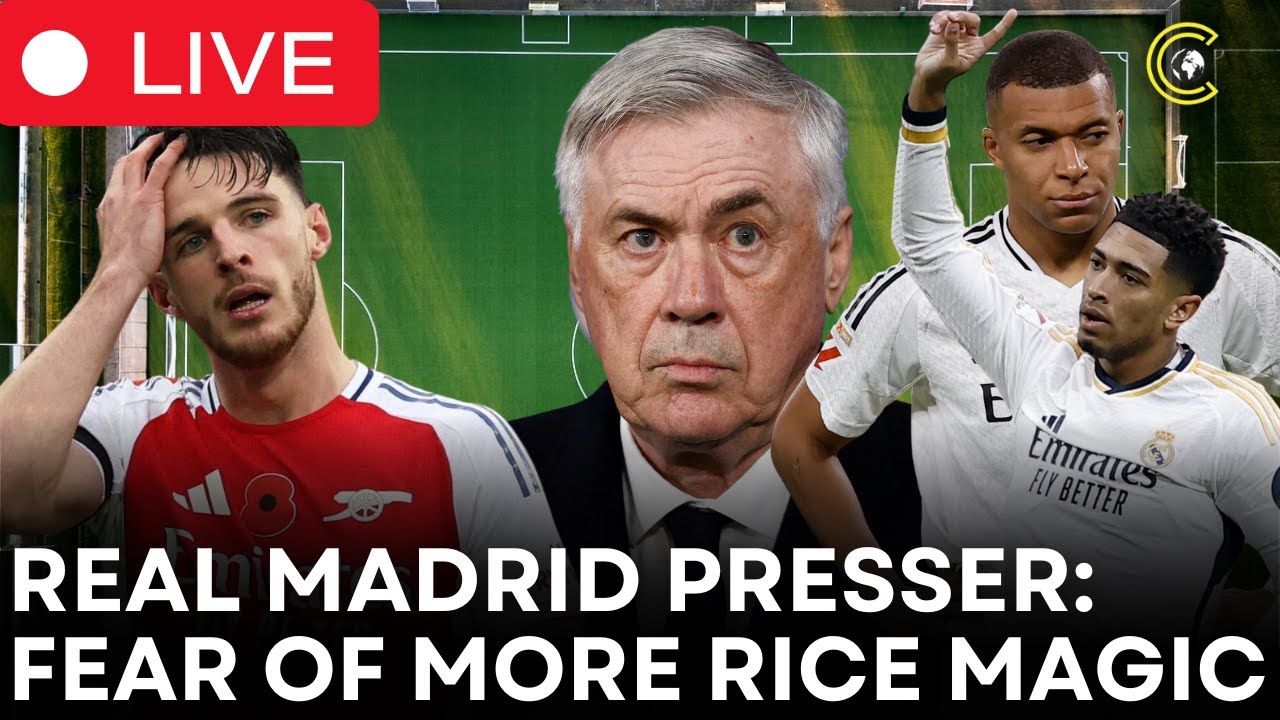 LIVE | Ancelotti u0026 Bellingham Ahead Of Arsenal Clash | Can Madrid Come Back From Rice’s Stunner?