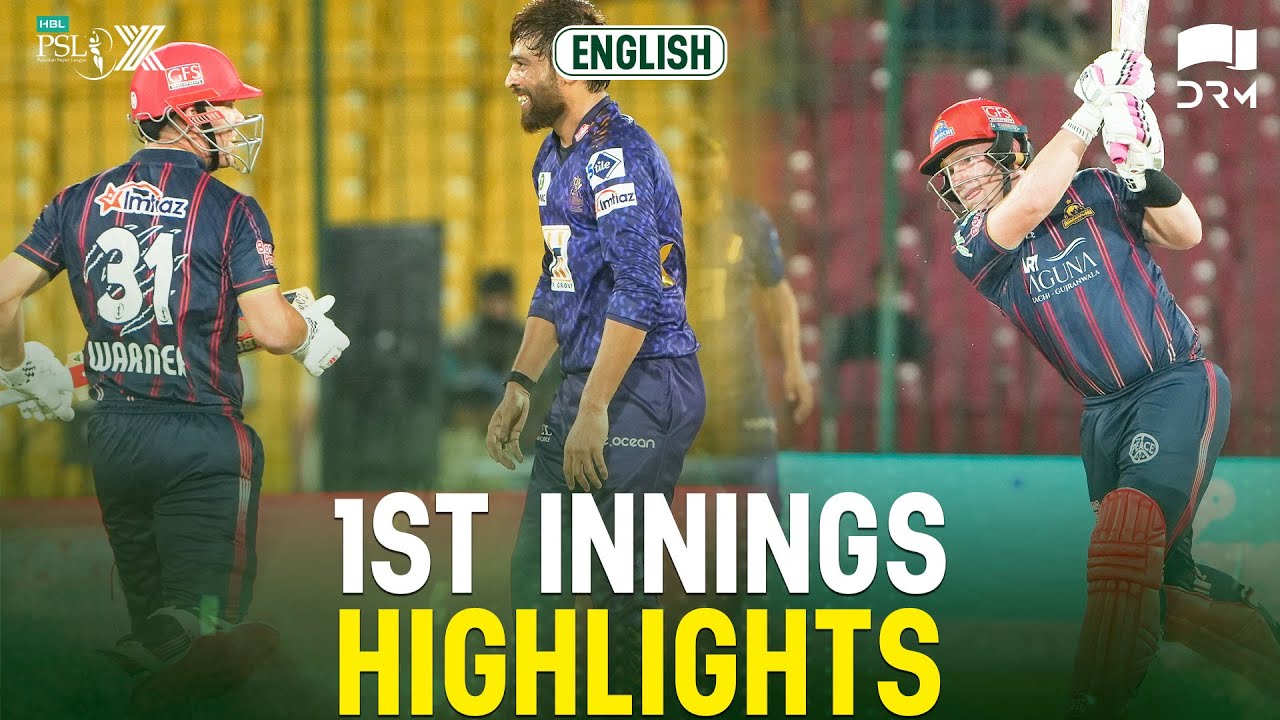 1st Inning Highlights | Karachi Kings Vs Quetta Gladiators | 𝐄𝐍𝐆𝐋𝐈𝐒𝐇 | Match 8 | HBL PSL X | M3O1K