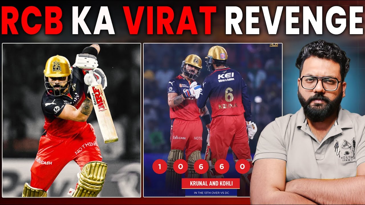 🔴RCB Vs RR: VIRAT KOHLI SCORED A MASTERCLASS HALF CENTURY TO STEER RCB FOR A WIN AT HOME AGAINST RR