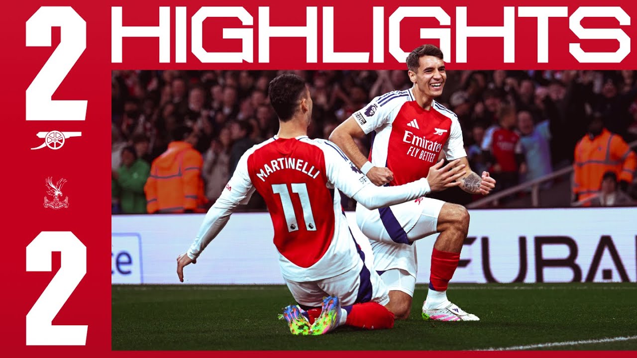 A Point Apiece At Emirates Stadium ⚖️ | HIGHLIGHTS | Arsenal 2-2 Crystal Palace | Kiwior, Trossard