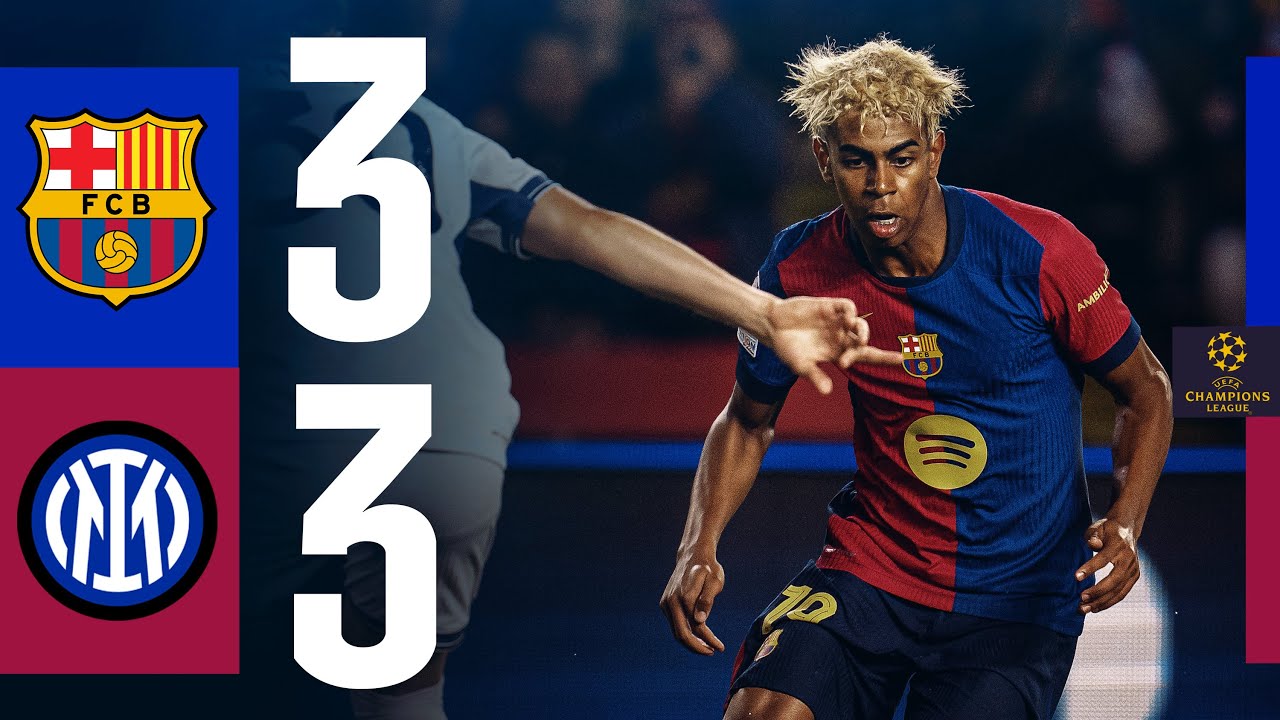 HIGHLIGHTS | FC BARCELONA 3 Vs 3 INTER MILAN | UEFA CHAMPIONS LEAGUE 🔵🔴